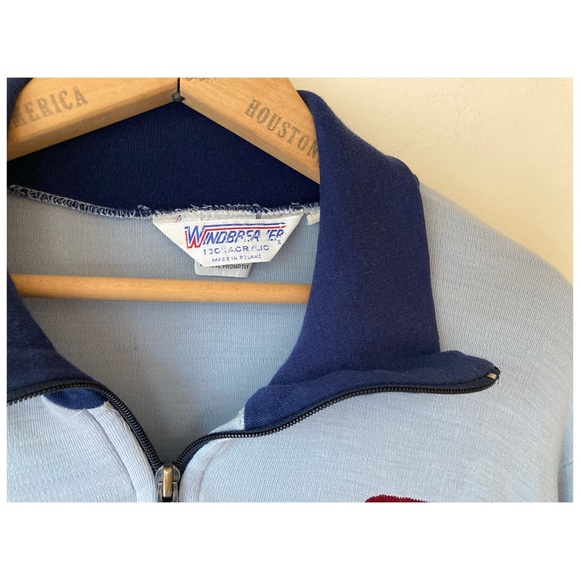 Vintage 60s/70s distressed track jacket by Windbreaker. - Picture 3 of 4